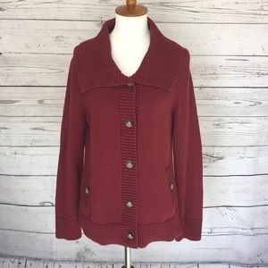 Pendleton Rusty Red button up Cardigan Sweater